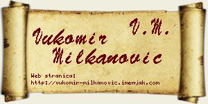 Vukomir Milkanović vizit kartica